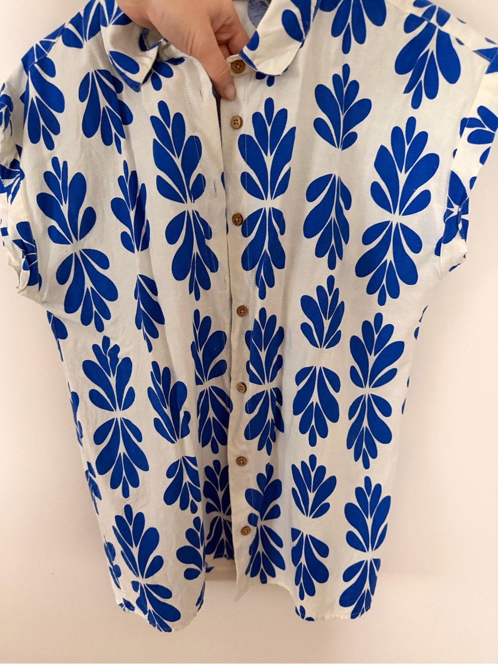 Blue Floral Mediterranean Print Oufit